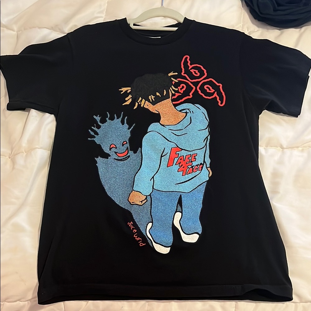 Black Cartoon Character Short Sleeve Tee
